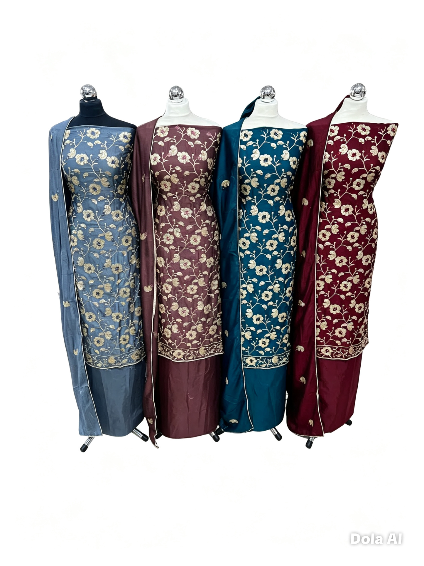 Embroidered Raw Silk