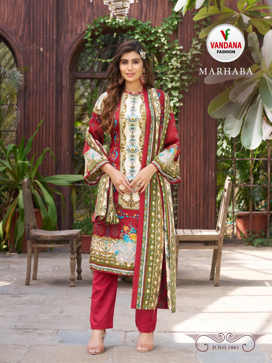 Marhaba Pashmina Digital Print By Vandana Fashion D.NO.1001