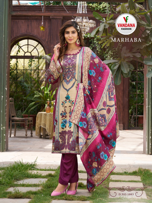 Marhaba Pashmina Digital Print By Vandana Fashion D.NO.1003