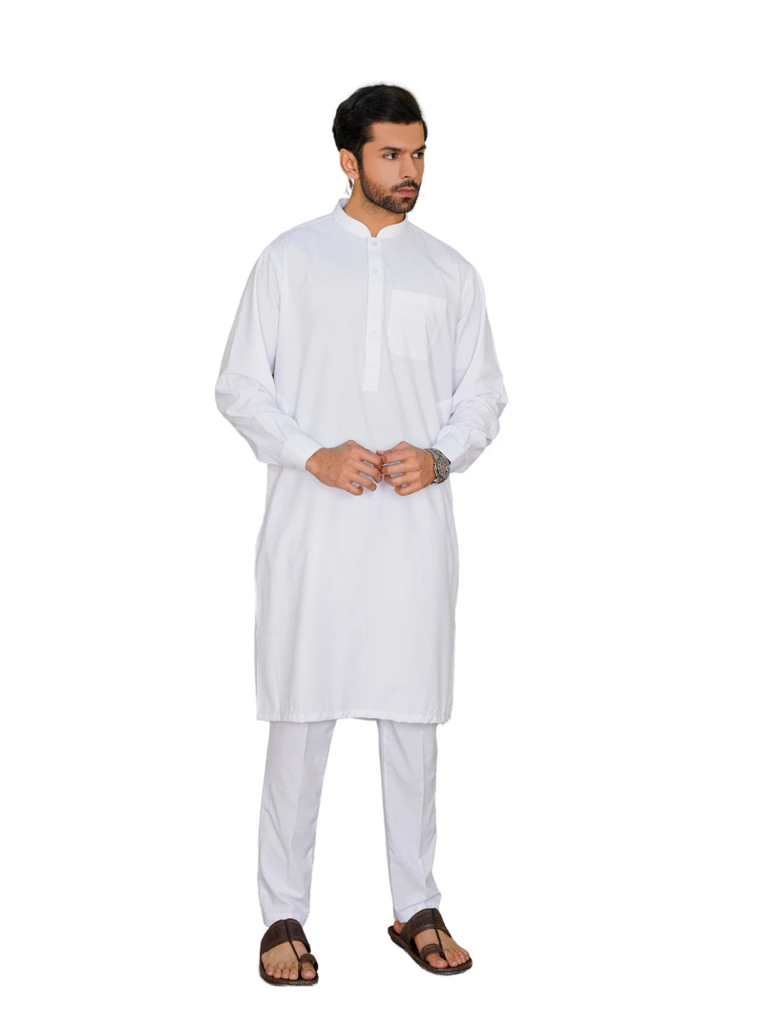 Al-Qaisar Men’s Plain Kurta Trouser Wash And Wear Premium Quailty Fabric