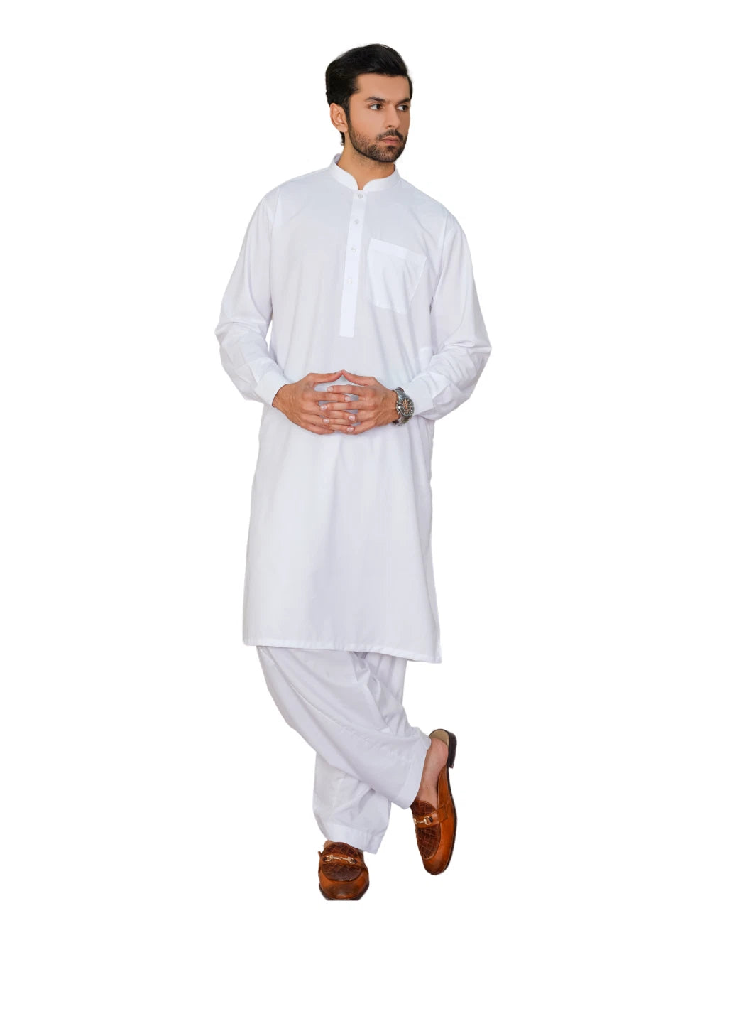 Al-Qaisar Men’s Plain Shalwar Kameez Wash And Wear Premium Quailty Fabric