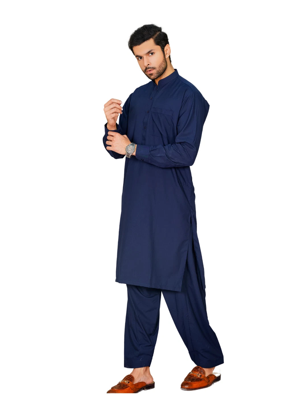 Al-Qaisar Men’s Plain Shalwar Kameez Wash And Wear Premium Quailty Fabric