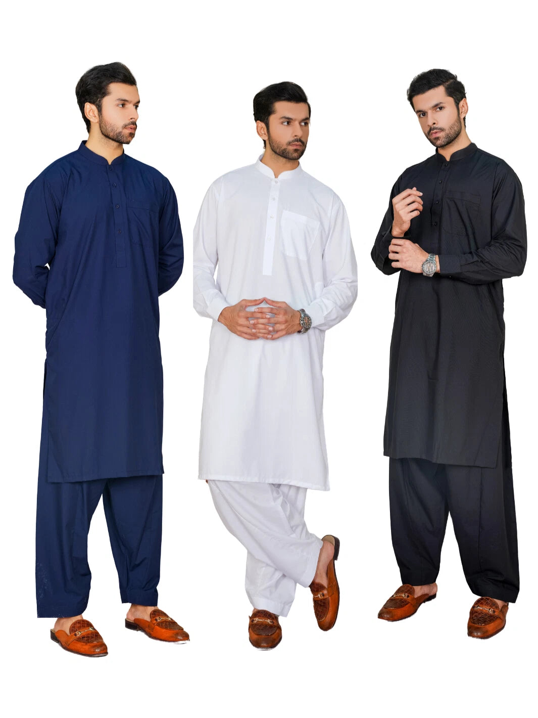 Al-Qaisar Men’s Plain Shalwar Kameez Wash And Wear Premium Quailty Fabric