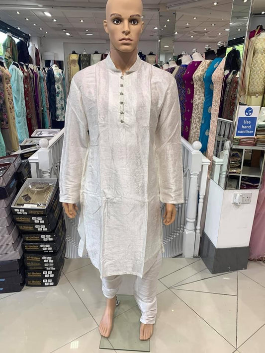 Ivory Men's Simple Kurta Pyjama